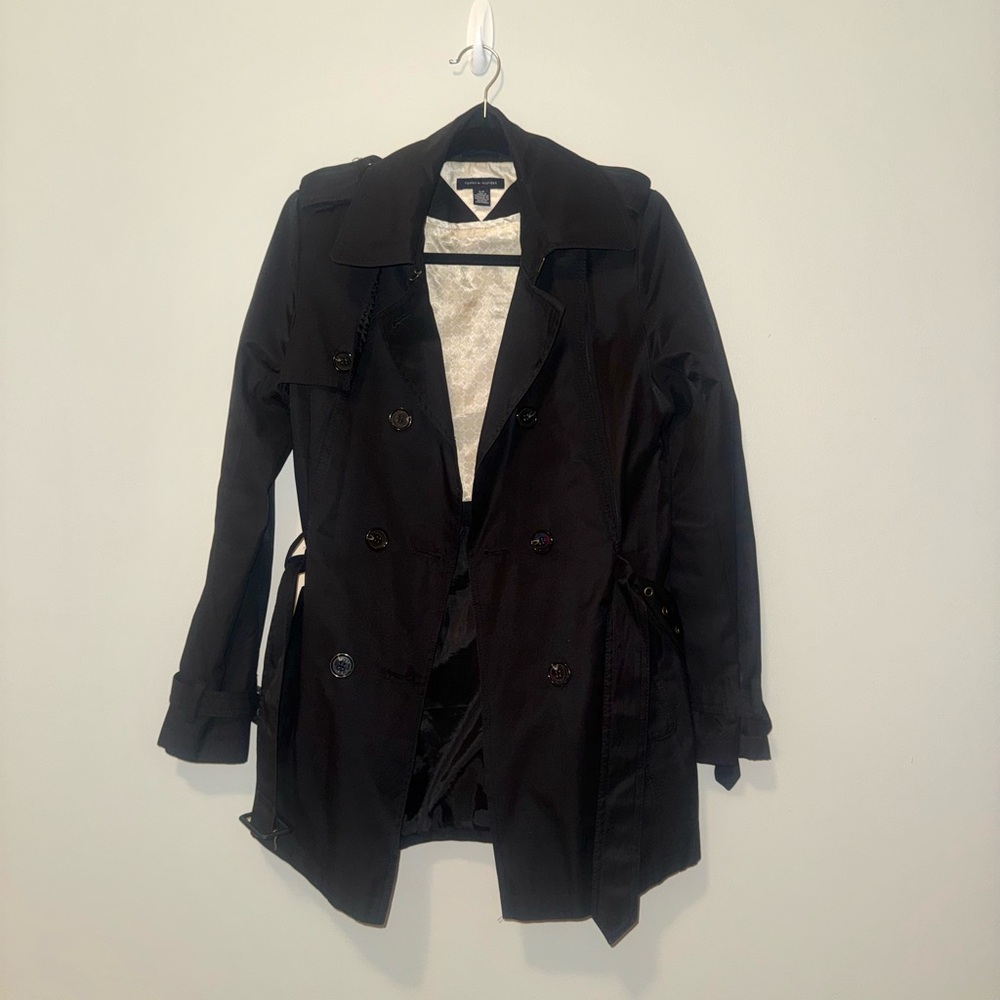 Tommy Hilfiger Black Trench Coat for Women